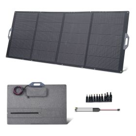 400W Foldable Solar Panel, 24% High-Efficiency Portable Monocrystalline Solar Panel Charger with MC4 Output & 10-in-1 DC Adapter