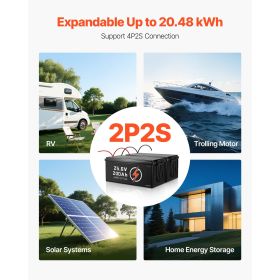 24V 200Ah LiFePO4 Lithium Battery, Built-in 100A BMS, Deep Cycle Lithium Rechargeable Battery with Low Temperature Protection, 4000+ Cycles