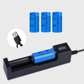 4 Pack 1300 MAh 16340 RCR123A Rechargeable 3.7 V Ion Battery  USB Battery Charger Must Offer A Hazardous Materials Shipping Label Ship By USPS Fo (Option: 1PACK)