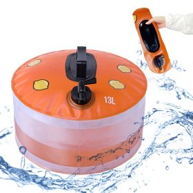 13L Water Bag,Portable Foldable Water Container,Durable And Leak-Proof Water Bucket, Suitable For Outdoor Camping, BBQ, Hiking, Backpacking (style: 13L lemon style water tank)